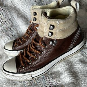 Converse leather high top. Size 9